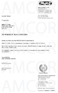 AMCOR LTR 188x300 - AMCOR – авторизованный партнер MMC (Europe) Ltd